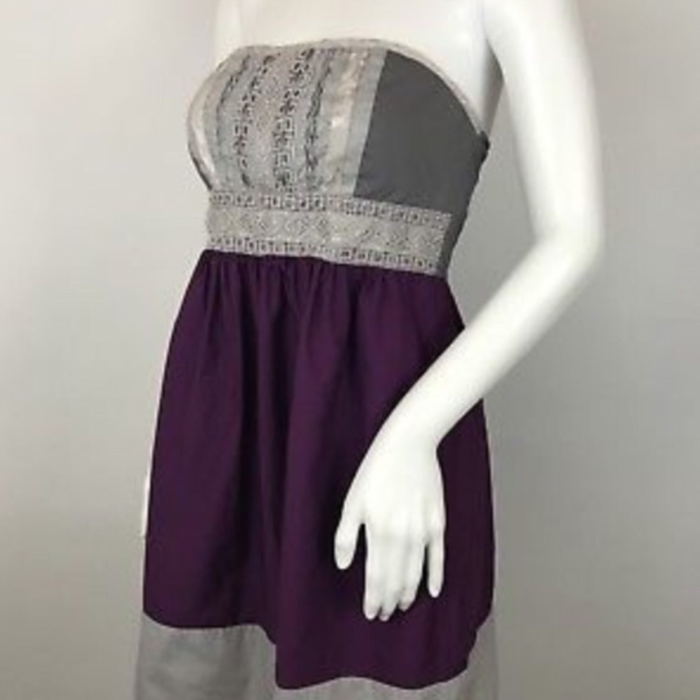 FLAWLESS STRAPLESS DRESS WITH LACE BAND. - Picture 3 of 7